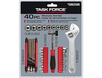 75% off Task Force 40pc Mechanic Tool Set