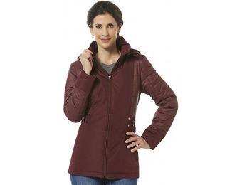 89% off Laura Scott Women's Quilted Convertible Hooded Jacket