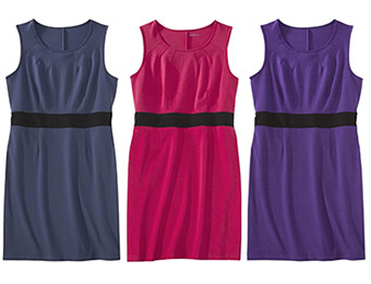46% off Merona Women's Plus-Size Sleeveless Ponte Dress (3 colors)