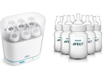 46% off Philips AVENT Classic Plus BPA Free Bottles and 3-in-1 Sterilizer