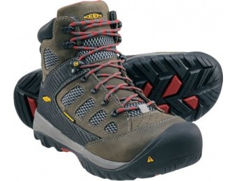 44% off Keen Tucson Mid Work Boots - Magnet 'Black/Yellow'