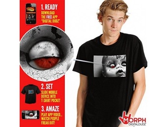 80% off Morphsuits Men's Digital Dudz Creepy Doll Face Shirt