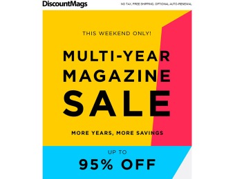 DiscountMags Multi-Year Magazine Sale - Up to 95% off