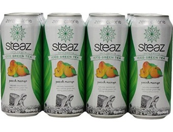 54% off Steaz Zero Calorie Iced Green Tea, Peach Mango Pack of 12