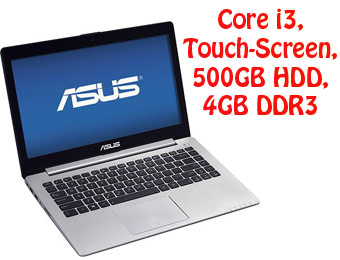 $119 off Asus Ultrabook S400CA-BSI3T12 14" Touch-Screen Laptop