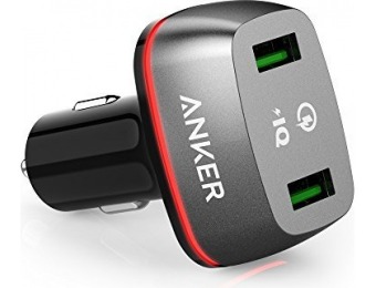 75% off Anker PowerDrive+ 2 Quick Charge 36W Dual USB Car Charger