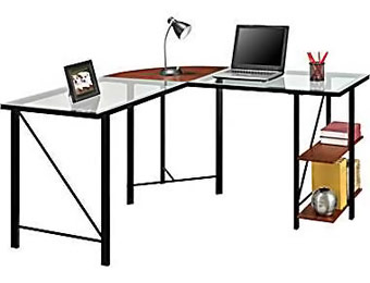 $80 off Altra Aden Glass L-Desk for Office or Home