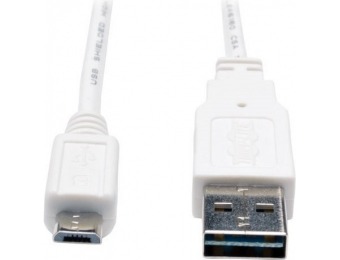 74% off TrippLite 3' Micro USB Cable, White