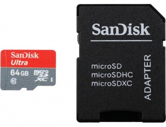 70% off SanDisk Ultra 64GB microSDXC Flash Card with adapter
