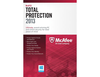 Free w/ $65 Rebate: McAfee Total Protection 2013 - 3PCs