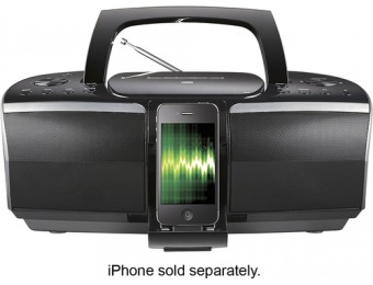 51% off Insignia CD Boombox With Fm Radio And Apple Dock