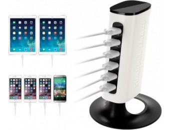 81% off Sharper Image Charge Tower Pro 6-Port USB Charger