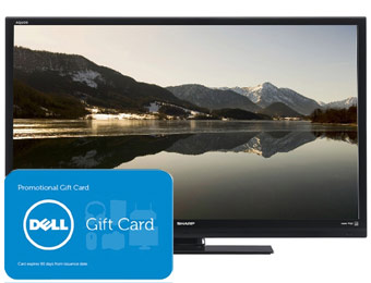 $252 off Sharp Aquos LC-50LE442U 50" LED HDTV w/ $50 Gift Card