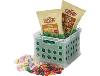 79% off The Popcorn Factory White Crate with Treats