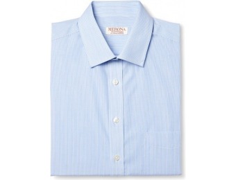 65% off Merona Men's Non-Iron Regular Fit Striped Dress Shirt Blue