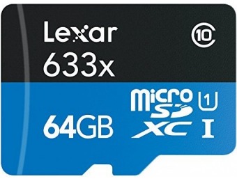77% off Lexar microSDXC 633x 64GB UHS-I/U1 Memory Card