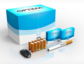 75% of Optima E-Cigarette Starter Kit with 10 Flavored Cartridges