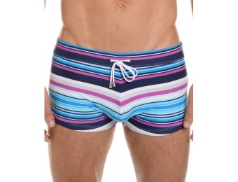 $52 off 2(x)ist Retro Multi-Stripe Swim Trunks
