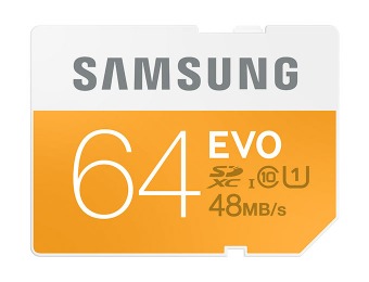 68% off Samsung SDXC 64GB EVO Memory Card