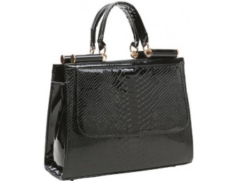 85% off MG Collection Eilis High Gloss Faux Crocodile Dr Tote Purse