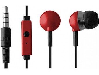 90% off Sentry HM204 Cell Phone and Music Ear Buds, Red