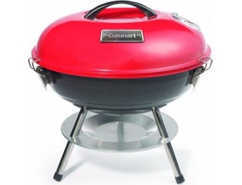 43% off Cuisinart CCG-190RB Portable Charcoal Grill, 14-Inch, Red