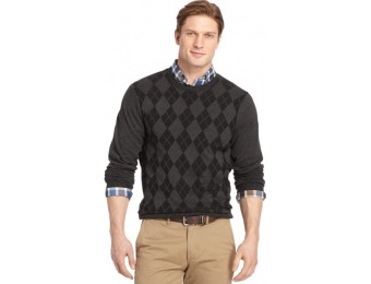 93% off Izod Big and Tall Textured Argyle Sweater
