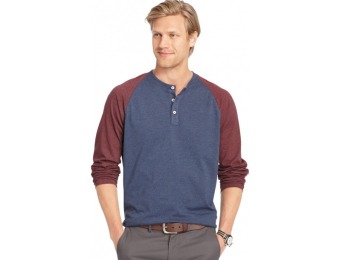 79% off Izod Big and Tall Colorblocked Long-Sleeve Henley