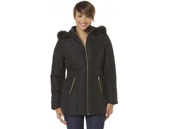 88% off Attention Women's Faux Fur Hooded Winter Jacket