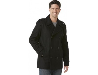 85% off Attention Men's Double-Breasted Peacoat