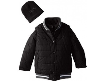 65% off IZOD Little Boys' Puffer Vest and Dual Coat Systems Jacket with Hat