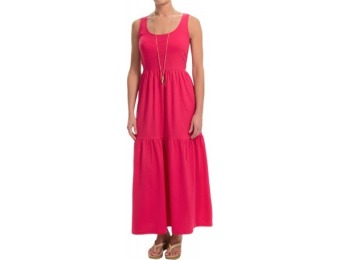 $155 off Joan Vass Tiered Cotton Maxi Dress - Sleeveless