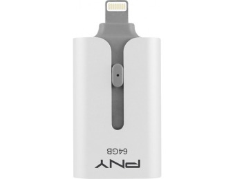 38% off Pny Duo-link 64GB On-the-go Usb Lightning Flash Drive