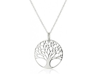 68% off Sterling Silver Tree of Life Disk Chain Pendant Necklace