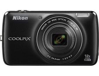 $200 off Nikon Coolpix S810c 16MP Digital Camera - Black