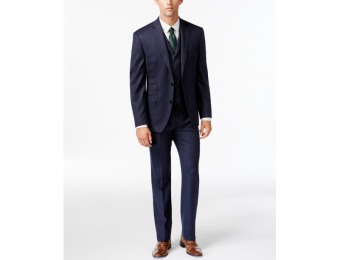 85% off Tallia Slim-Fit Blue Pinstripe Flannel Vested Suit
