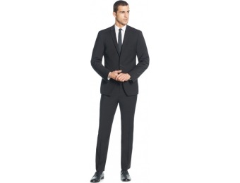 85% off DKNY Black Stretch One-Button Extra Slim-Fit Suit