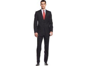 85% off Tommy Hilfiger Black Tonal-Stripe Classic-Fit Suit