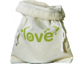 59% off Weddingstar ECO Mini Drawstring Bag, Green Love Print