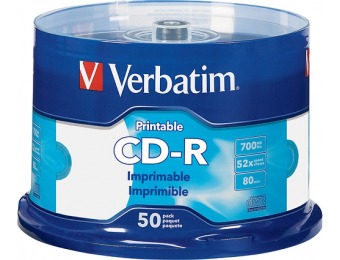 47% off Verbatim - 52x CD-R Discs (50-Pack) - White