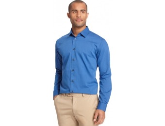 85% off Van Heusen Sateen Micro-Pinstripe Long-Sleeve Shirt