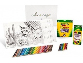 40% off Crayola National Parks Adult Coloring Book & Pencil Set
