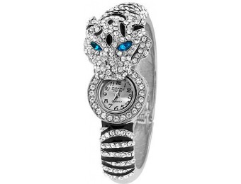 91% off American Exchange Silver Plated Tiger Bangle Watch