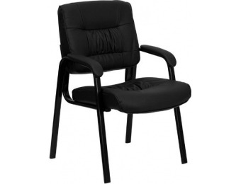 42% off Black Leather Guest/Reception Office Chair