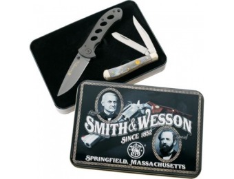 60% off Smith Wesson Oasis and Trapper Two-Knife Combo Tin