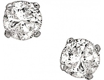 90% off 1/2 cttw 4-prong Diamond Stud Earrings 14K White Gold