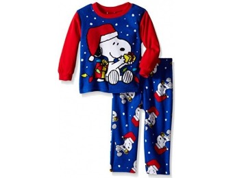 78% off Peanuts Little Boys' Snoopy Holiday Joy 2-Piece Pajama Set