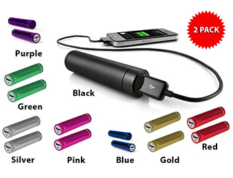 85% off 2 Pack of 2600mAh Flash Chargers for Mobile Devices