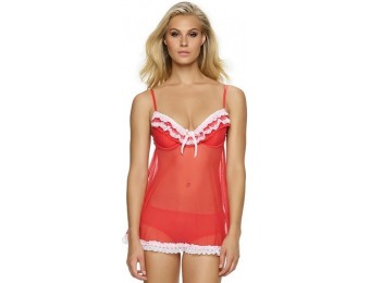 21% off Jezebel Ruffles Galore Babydoll and Hipster Lingerie Set