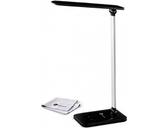 60% off TaoTronics Dimmable LED Desk Lamp, Glossy Black